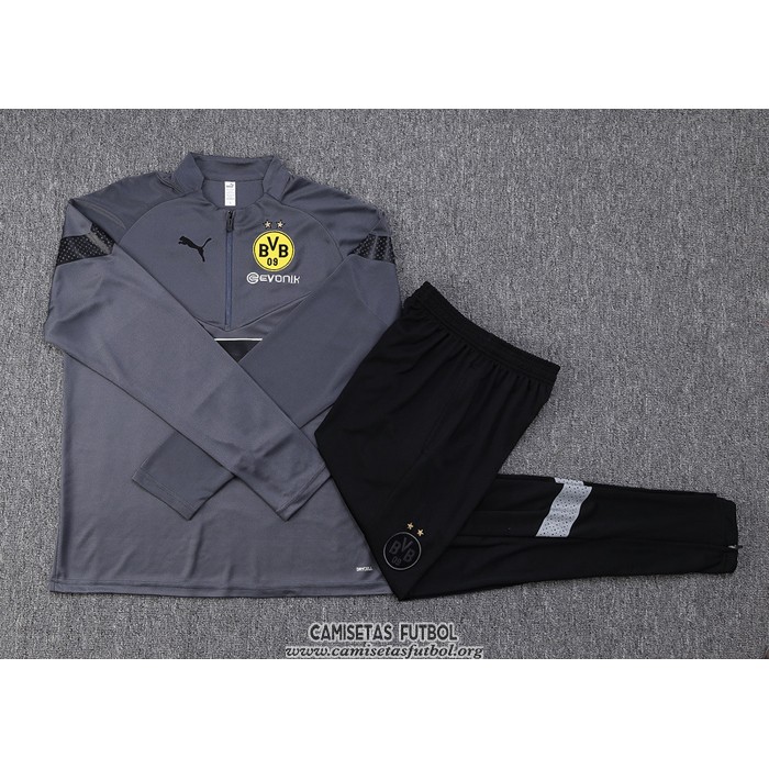 Chandal de Sudadera del Borussia Dortmund 2022/2023 Gris